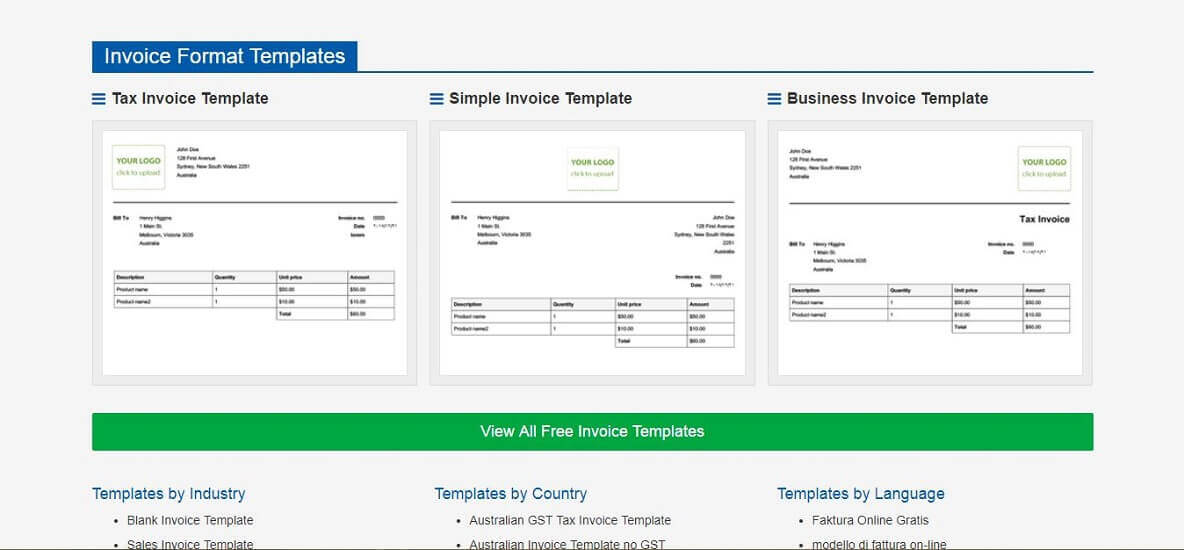 Free invoice generator